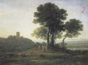 Claude Lorrain Landscape with Jacob and Laban (mk17) painting